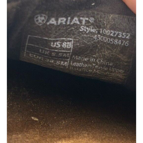 Ariat Brown Metallic Turquoise Cactus Cruiser Slip-On Casual Leather Shoes US 8B - Picture 2 of 7